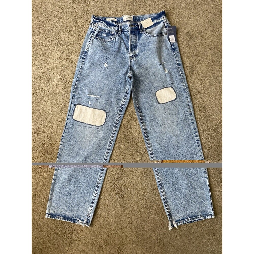 Universal Thread 90s Baggy Mid Rise Patchwork Jeans Women’s Size 8 - Picture 1 of 16